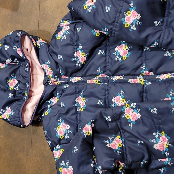 Girl  winter floral Jacket size 12 - Picture 1 of 4